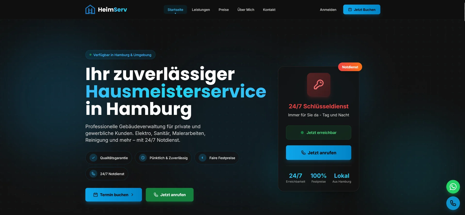 HeimServ Website-Vorschau